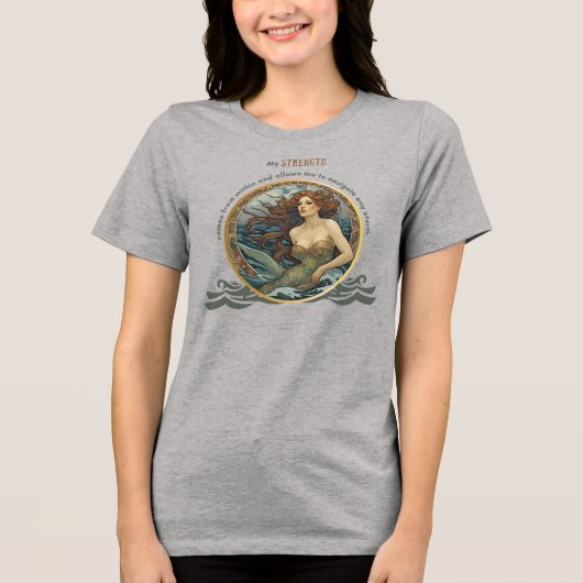 Zeemeermin Sterkte Inspirerend Shirt (Voorkant)