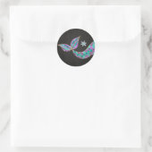 Zeemeermin sticker Glitter, Onder het zee Dank u (Tas)