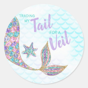 Zeemeermin sticker Glitter, Vrijgezellenfeest, Dan
