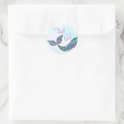 Zeemeermin sticker Glitter, Vrijgezellenfeest, Dan (Tas)