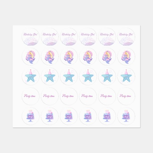 Zeemeermin Sticker Set (Vel)