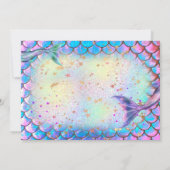 Zeemeermin stijl Verjaardag Uitnodiging (Achterkant)