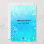  ZEEMEERMIN Strand Onder Zee Party Invitation Kaart (Achterkant)