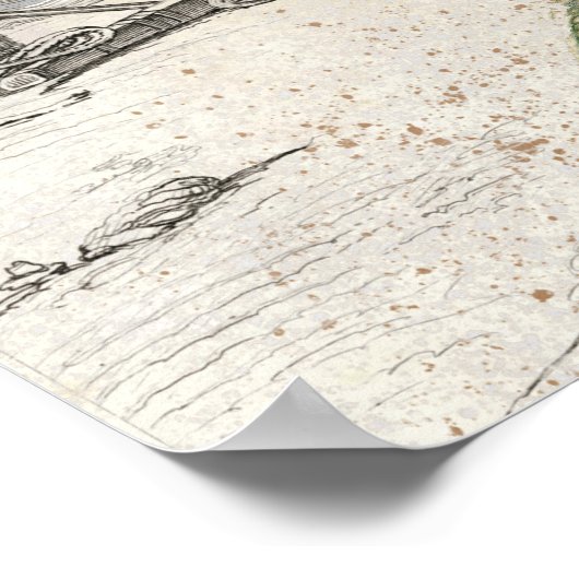 Zeemeermin  strand poster (Hoek)