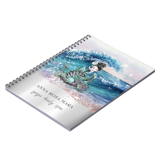 *~* Zeemeermin  Strandgolven Ocean AR7 Zand Zee Notitieboek (Linkerzijde)