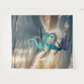 Zeemeermin Sunrise Ocean gepersonaliseerd wandtapi Wandkleed (Voorkant (horizontaal))