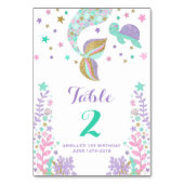 Zeemeermin Tafelnummer Zeemeermin Zitenkaart Roze  (Voorkant)
