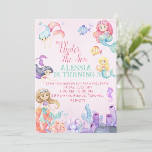 Zeemeermin Tales Kaart (Staand voorkant)