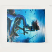 Zeemeermin tapijt wandkleed (Voorkant (horizontaal))