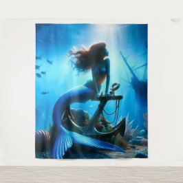 Zeemeermin tapijt wandkleed