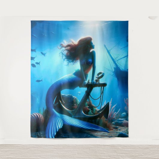 Zeemeermin tapijt wandkleed (Voorkant)