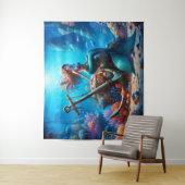 Zeemeermin tapijt wandkleed (In situ)