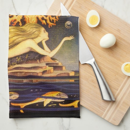  zeemeermin theedoek (Quarter Fold)