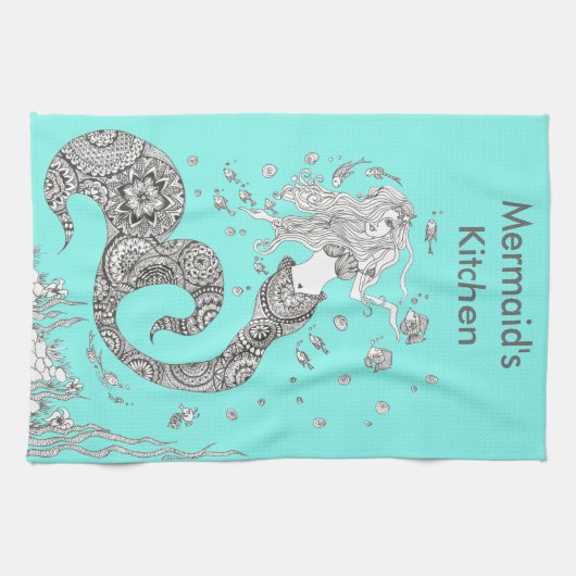 Zeemeermin Theedoek (Horizontaal)