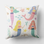 Zeemeermin thema decoratief kussen, Schattige onde Kussen (Achterkant)