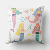 Zeemeermin thema decoratief kussen, Schattige onde Kussen (Voorkant)