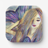 Zeemeermin thema feest aangepaste papieren borden bordje (Voorkant)