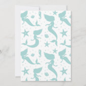Zeemeermin Thema Kids Verjaardagsfeestuitnodiging Kaart (Achterkant)