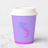 Zeemeermin thema papieren beker met deksel (Achterkant)