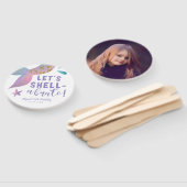 Zeemeermin Thema Verjaardagsfeestfoto Handwaaier (Niet-gemonteerd)