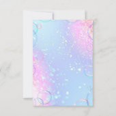 Zeemeermin-thema verjaardagsfeestje uitnodiging-Cu Kaart (Achterkant)