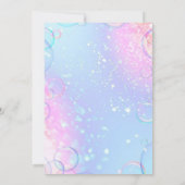 Zeemeermin-thema verjaardagsfeestje uitnodiging-Cu Kaart (Achterkant)