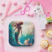 Zeemeermin themafeest aangepaste papieren borden papieren bordje (Feest)