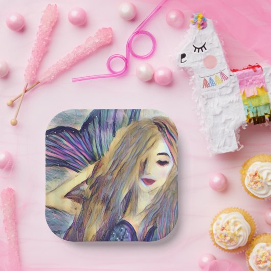 Zeemeermin themafeest aangepaste papieren borden papieren bordje (Feest)