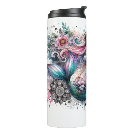  zeemeermin thermosbeker (Gedraaid links)