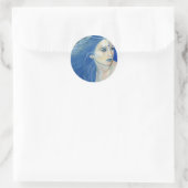 Zeemeermin tinten van blauwe Sticker (Tas)