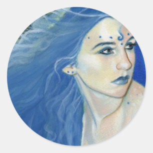 Zeemeermin tinten van blauwe Sticker