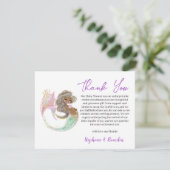 Zeemeermin Toekomstige Moeder Baby shower Dank u Feestdagenkaart (Staand voorkant)