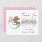 Zeemeermin Toekomstige Moeder Baby shower Dank u Feestdagenkaart (Voorkant / Achterkant)