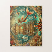 Zeemeermin Toverdrank Winkel Onderwater Steampunk Legpuzzel (Verticaal)