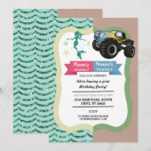 Zeemeermin & Trucks Joint Boy Girl Verjaardag Uitn Kaart (Voorkant / Achterkant)