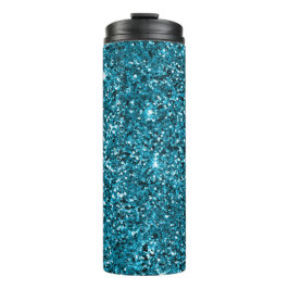 Zeemeermin Turquoise Blauw Glitter Thermosbeker