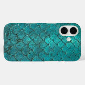 Zeemeermin turquoise iPhone case (Achterkant (horizontaal))