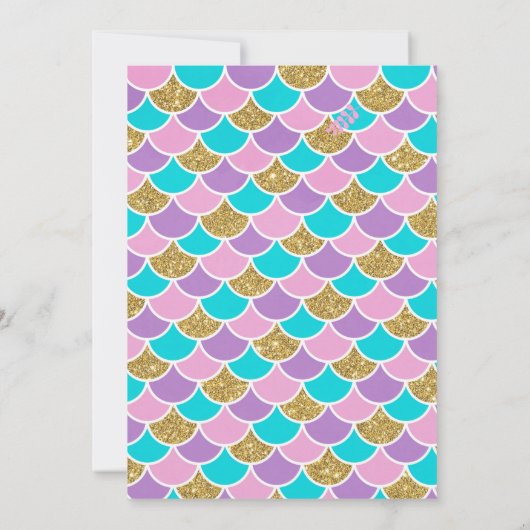 Zeemeermin TWEE de uitnodiging voor het zee (Achterkant)