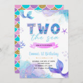 Zeemeermin TWEE de uitnodiging voor het zee (Voorkant / Achterkant)