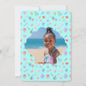 Zeemeermin Twee De Zee Verjaardagsfoto Kaart (Achterkant)