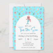 Zeemeermin Twee De Zee Verjaardagsfoto Kaart (Voorkant)