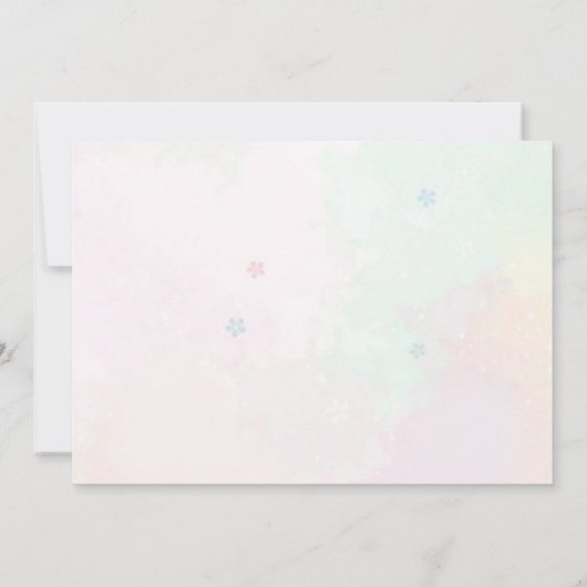 Zeemeermin Twee naar de Zee 2de Verjaardagsfeest F Kaart (Achterkant)