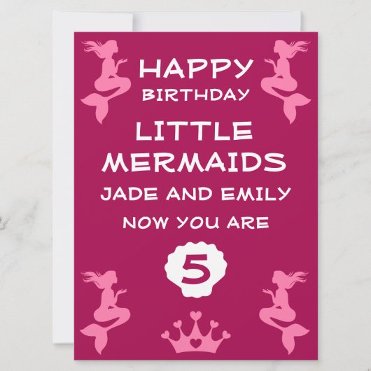 Zeemeermin tweelingzusters (Voorkant)