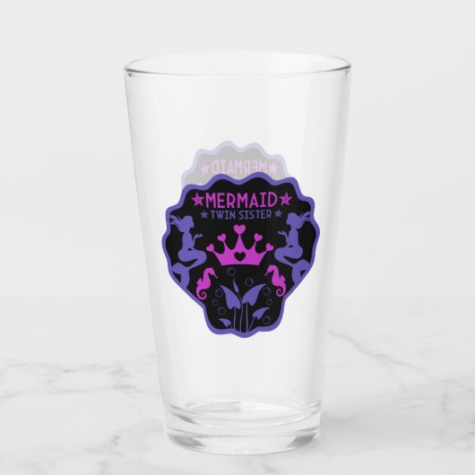 Zeemeermin tweelingzusters glas (Achterkant)