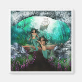 Zeemeermin Twins Magnet (Voorkant)