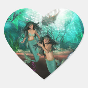 Zeemeermin Twins Sticker