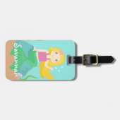 Zeemeermin uit de oceaan, voor meisjes bagagelabel (Voorkant horizontaal)