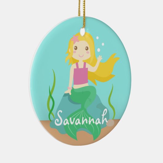 Zeemeermin uit de oceaan, voor meisjes keramisch ornament (Rechts)