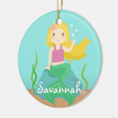 Zeemeermin uit de oceaan, voor meisjes keramisch ornament (Links)