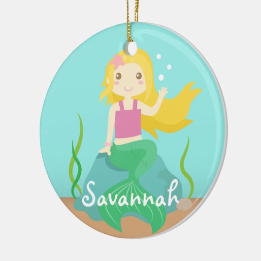 Zeemeermin uit de oceaan, voor meisjes keramisch ornament (Links)